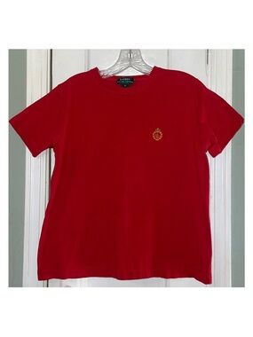 Lauren Ralph Lauren Red Short-Sleeve Crest Crewneck T-Shirt